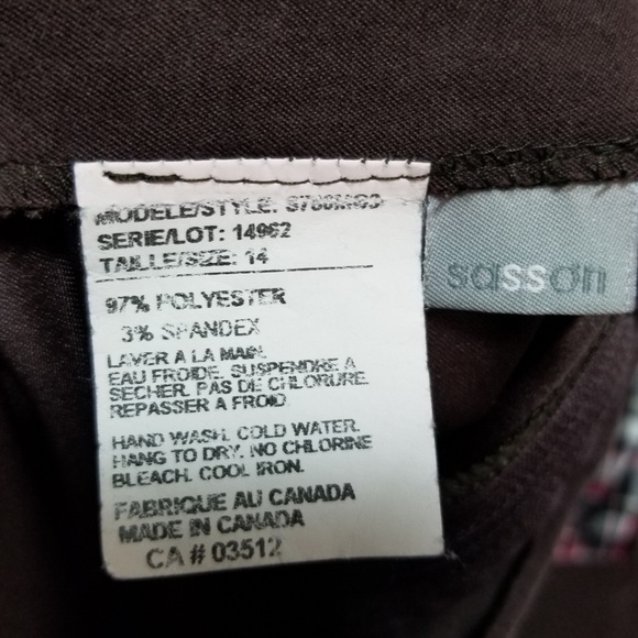 Sasson Brown Sateen Asymmetrical Peplum Skirt - Picture 4 of 4